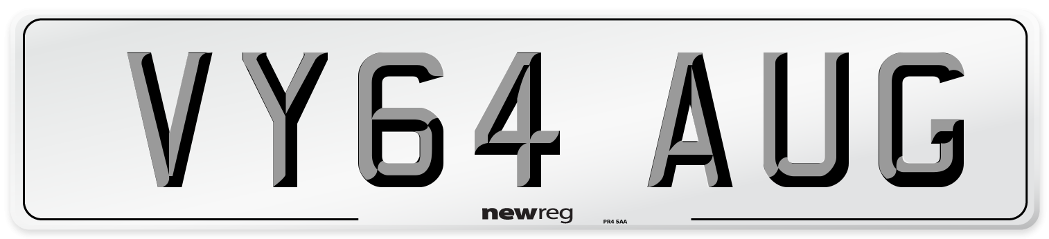 VY64 AUG Number Plate from New Reg